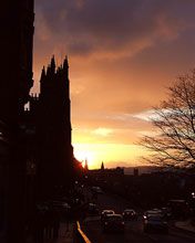 mini sunset over Edinburgh 