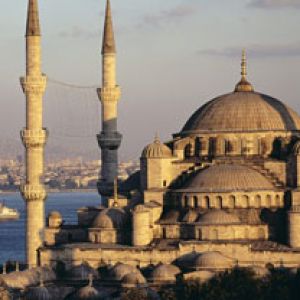 Blue Mosque and the Bosphorus - Istanbul - Turkey