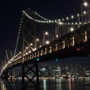 Thebay Bridge by Night 