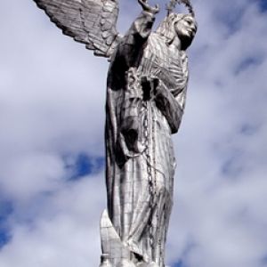 Virgin of Quito Statue on Panecillo Hill Overlooki
