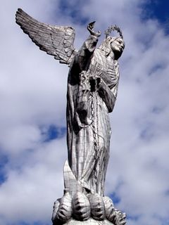 Virgin of Quito Statue on Panecillo Hill Overlooki
