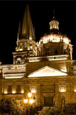 Guadalajara Cathedral At Night