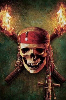 Pirate Skull with Flames - wallpaper preview