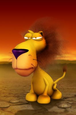Cartoon Lion Character - wallpaper preview