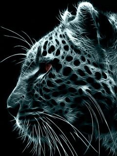 Glowing Leopard Art - wallpaper preview