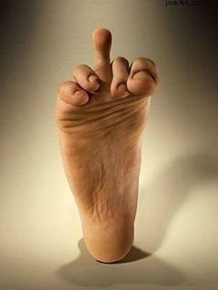 Funny Foot Gesture - wallpaper preview