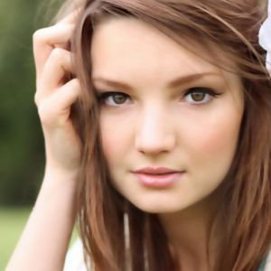 Beautiful Girl with Flower