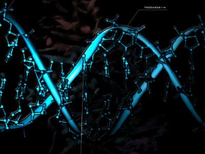Blue DNA Structure - wallpaper preview