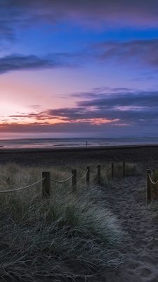 Serene Beach Sunset - wallpaper preview