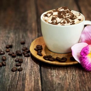 Coffee with flower
