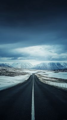 Dark Iceland road